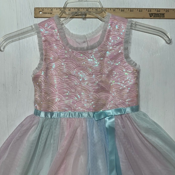 Jona Michelle Girls Dress 6 Pastel Rainbow Tulle Party Easter Birthday Outfit - Picture 3 of 12